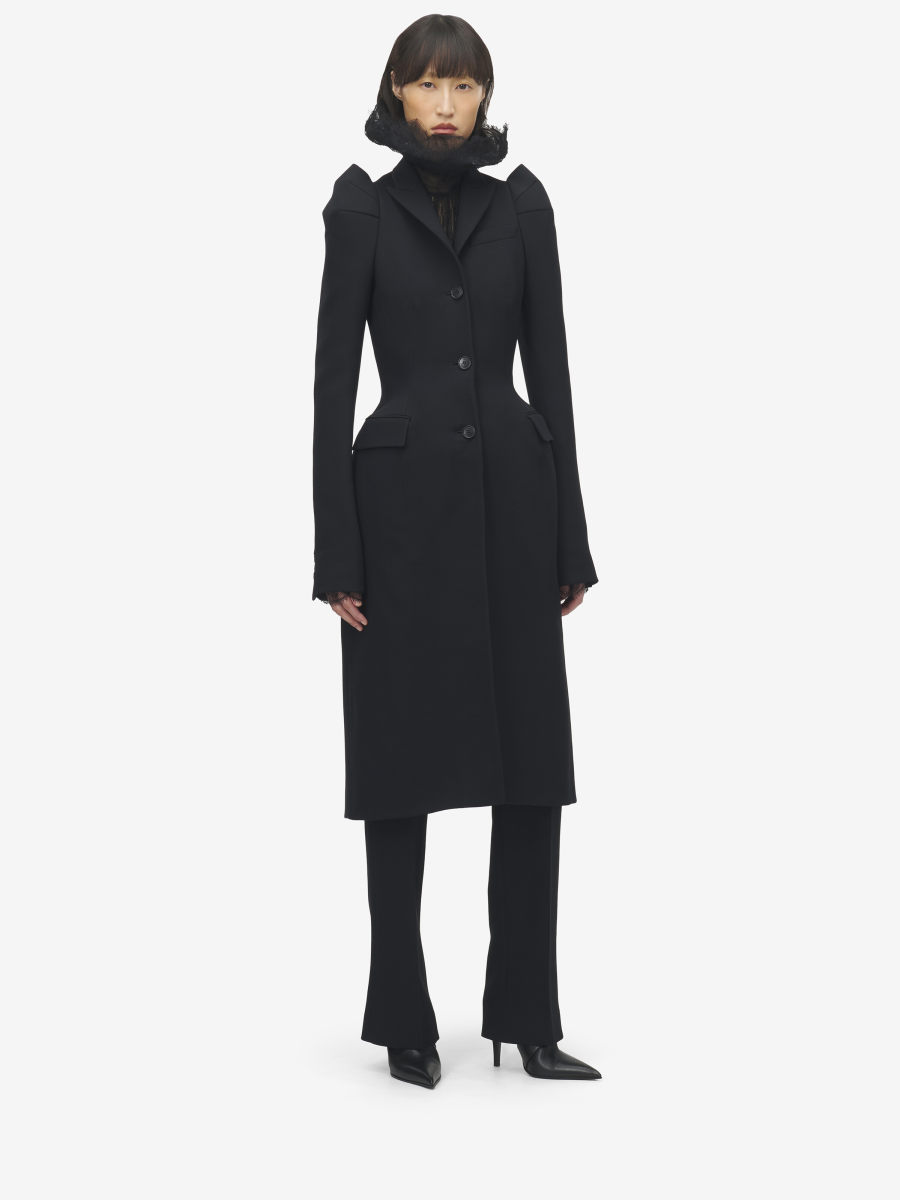 ALEXANDER MCQUEEN - Pinched Shoulder Coat - Item 842823QJAAA1000
